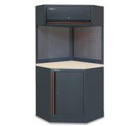 Modulo ad angolo per arredamento officina BETA C45PRO CORNER/W piano legno