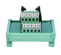 Modulo Adattatore PLC IDC - 10P, Scheda Breakout con Supporto Terminale, Montaggio su Binario DIN 35mm - Installazione Facile, Componenti Elettronici di Qualità, Controllo Meccan