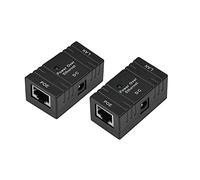 Modulo Alimentatore POE Ethernet RJ45, 2PCS, Supporto 5-48V, 10 / 100Mbps, Bianco e Nero - Alta Stabilità, Indicatore LED, Ideale per Telecamere IP e Reti (Nera)