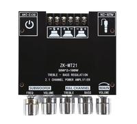 Modulo Amplificatore Audio | Stereo 2.1 - Subwoofer 100W, Ingresso AUX, Ricevitore Audio Portatile Senza Fili per Impianti Home Theater Domestici