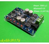 Modulo AMPLIFICATORE BLUETOOTH 4.0 TDA7492P AUDIO 25W x2 Stereo 8-24Vdc CSR8635