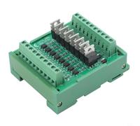 Modulo amplificatore PLC DC a 8 canali, 5 A, 12/24 V, NPN, uscita con optoaccoppiatore, isolamento per automazione industriale, controllo di valvole, relè, motori, montaggio su guida DIN