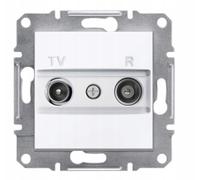 Modulo ASFORA bianco, presa terminale RTV, morsetti a molla 1DB, codice EPH33007