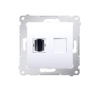 MODULO BIANCO 1X PRESA HDMI PREMIUM 54 DGHDMI.01/11