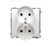 Presa doppia 16A IP20 con Simon Basic BMGZ2MZ.01/11