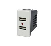 MODULO CARICATORE DOPPIO USB SILVER TECH BIANCO NERO COMPATIBILE AXOLUTE