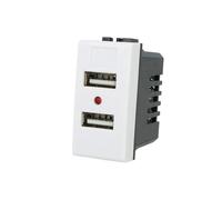 Modulo caricatore doppio USB Type-A compatibile con BTicino Living Light e Livin
