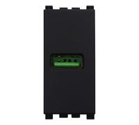 Modulo Caricatore USB Da Muro 5V 2,1A Nero Compatibile Con Vimar Arke