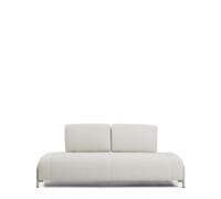 Modulo Compo 2 posti in ciniglia écru con struttura metallica beige 200 cm FSC Mix Credit