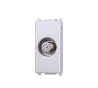 MODULO CONNETTORE TV SATELLITARE A VITE TIPO F BIANCO COMPATIBILE CON VIMAR SERIE PLANA - ETTROIT