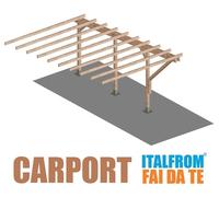 Modulo Continuativo Carport in Legno 5 x 3 Tettoia Auto Gazebo Garage Italfrom