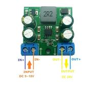 Modulo convertitore boost step-up ad alta potenza da 60 W for motore LED PTZ, da 3,7-20 V a 5 V, 7,5 V, 9 V, 12 V, 15 V, 24 V(OUT 24V)