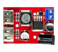 Modulo convertitore CC CC 6v 40v a 5v 3a doppia uscita usb ad alta efficienza regolatore di tensione step down per auto pannello solare camper barca rosso design compatto