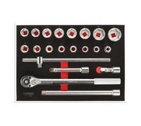 Modulo Di Bussole E Accessori 3/4'', 21 Pezzi 711.1034 KS Tools