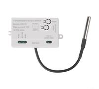 Modulo di commutazione della temperatura e del fuoco per Tuya Smart, telecomando con sensore in acciaio inox, regolazione automatica del clima, controllo vocale compatibile, bianco, 7-32 V/85-262 V (A