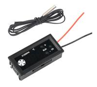 Modulo di controllo della velocità della ventola, DC12V per regolatore di temperatura della ventola PWM, regolatore di temperatura di ingresso del filo rosso e nero con sonda (C)