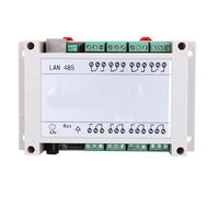 Modulo di controllo remoto RJ45 /IP, relè a 8 canali 250 V/AC 10 A, scheda relè controllata via Ethernet con protezione tramite optoisolatore per sistemi di domotica e di (Bianca)