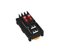 Modulo di distribuzione 'alimentazione con interruttore su guida DIN e morsettiera a vite for montaggio a parete(2 Channels)