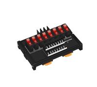 Modulo di distribuzione 'alimentazione con interruttore su guida DIN e morsettiera a vite for montaggio a parete(8 Channels)