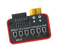 Modulo di espansione di ricarica della batteria a 6 porte BT2.0 PH2.0 per pacchetti ricaricabili per corse e fotografia Centro di ricarica della batteria densa