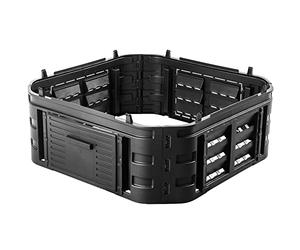 Modulo di estensione Kadax per il composter del giardino, sistema di compostaggio realizzato in plastica, modulo di compost da giardino resistente alle intemperie con grondaie, modulo con porta (260L)