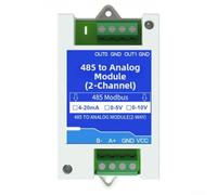 Modulo di ingresso analogico RS485 2-Ch 4-20mA 0-10V per modbus RS485 (4 | Ingresso a 2 canali, modalità corrente 4-20mA, gamma di tensione 0-10V, per modbus per protocollo rtu