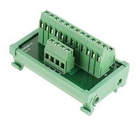 Modulo di interfaccia a montaggio su guida DIN per la distribuzione dell’alimentazione a 12 posizioni, scheda di breakout con morsettiera a vite e PCB in FR-4, compatibile con