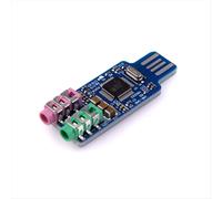 Modulo di interfaccia audio USB CM108 da 2 pezzi, scheda audio esterna senza driver con ADC a 24 bit/jack stereo da 3,5 mm I2S