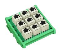 Modulo di interfaccia scheda a 9 vie RJ45 8P8C con guida DIN e piedino for montaggio a pannello