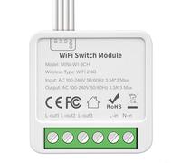 Modulo di interruttore intelligente WiFi a 2 vie per Tuya per app Smart Life, controllo domotico AC100-240V a 2/3/4 gang compatibile con interruttori a bilanciere e touch (interruttori a tre vie)