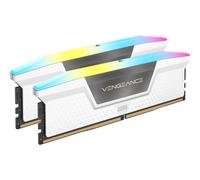 CORSAIR VENGEANCE RGB DDR5 32GB (2 x 16GB) Fino a 6400MHz INTEL RAM | Memoria Per Computer Desktop, Compatibile con Intel XMP 3.0, CL36, Bianco, CMH32GX5M2B6400C36W