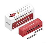 Modulo di posizionamento, strumento di foratura centrale con boccole in acciaio temprato, per lega di alluminio lavorata a CNC per un allineamento preciso dei fori su aste rotonde (T0012-A)