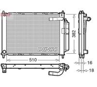 Modulo di raffreddamento DENSO DRM46101 per NISSAN MICRA III (K12) 1.2 2002-2010