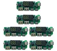 Modulo di ricarica per batteria al litio 18650 con LED Dual USB 5V 2.4A / Tipo-C USB Mobile Power Bank 6 pezzi