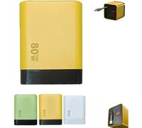 Modulo di ricarica rapida retrattile 3 in 1 da 80 W con porta Type-C e 2 porte USB.