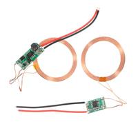 Modulo di Ricarica senza Fili 5v1a, 2 Pezzi, Rame e Ferro | Ricevitore e Trasmettitore per Integrazione Elettronica, Bobina Compatta, per Progetti Microcontrollore e Smartphone