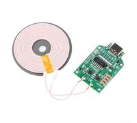 Modulo di ricarica wireless automobilistico da 15 W Ricarica rapida Display digitale intelligente Ampio ingresso CC 5V 9V 12V Supporto per auto ABS Verde Monitoraggio in tempo reale Bobina da 43 mm