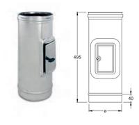MODULO D'ISPEZIONE CON SPORTELLO acciaio inox canna fumaria monoparete 316