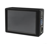 Modulo display LCD da 3,5 pollici con custodia per Raspberry Pi, 480 x 320 60 FPS touchscreen con ventola di raffreddamento attiva e stilo, alloggiamento in ABS compatibile con Pi 5/4/3