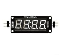 Modulo display LED a 7 cifre a 7 segmenti con funzione orologio integrata, alimentazione 5 V, per progetti elettronici fai da te Arduino, rosso/verde/giallo/bianco (bianco)