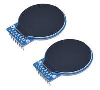 Modulo display rotondo TFT LCD da 1,28 pollici, schermo circolare, risoluzione 240 x 240, interfaccia driver GC9A01, 3-5 V, ampio angolo di visione per smartwatch progetti fai da te, confezione da 2