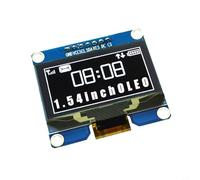 Modulo display SSD1309 da 1,54", risoluzione 128 x 64 con interfaccia SPI/IIC per Arduino e per progetti Raspberry Pi, 3,3 V (bianco, blu, giallo) (bianco)