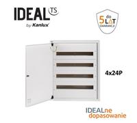 Modulo distribuzione metallo 4x24 da incasso IDEAL TS 32638