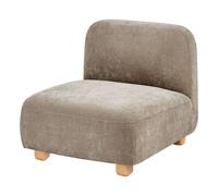 Modulo divano monoposto moderno in tessuto gambe in legno beige Amli