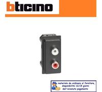 MODULO DOPPIO RCA BTICINO LIVING NOW NERO KG4269R