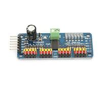 Modulo driver per servomotore PWM a 16 canali e 12 bit DGLDCSHUAI PCA9685 con interfaccia I2C, frequenza 40~1000Hz e tensione di 5V.