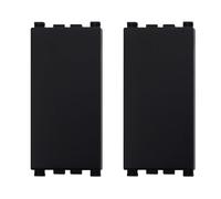 Modulo falso polo serie Venus, nero, confezione da 2 pezzi, compatibile con Vimar Arke' - Ettroit VA0100