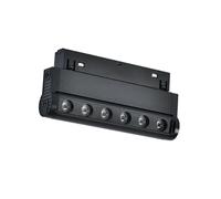 Modulo Faretti Led lineare da binario magnetico 16mm 6W nero orientabile 12cm Bianco neutro 4000K M LEDME