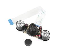 Modulo Fotocamera, Visione Notturna da5 MP Auto Siwitch 2 Pezzi 850 Luci di Riempimento OV5647 Scheda Fotocamera Sensore, Vista a 72 ° Uscita Immagine 2592 X 1944 Dimensioni per Raspberry Pi