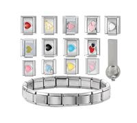 Modulo Gioielli Risultati Perline Modulo Gioielli Fare Parte Fascino Link Acciaio Inox Charms Italiani Indossare Ogni Giorno Gioielli Di Fascino Italiano, Misura unica, come descritto